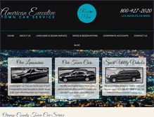 Tablet Screenshot of americanexecutiveairportlimo.com